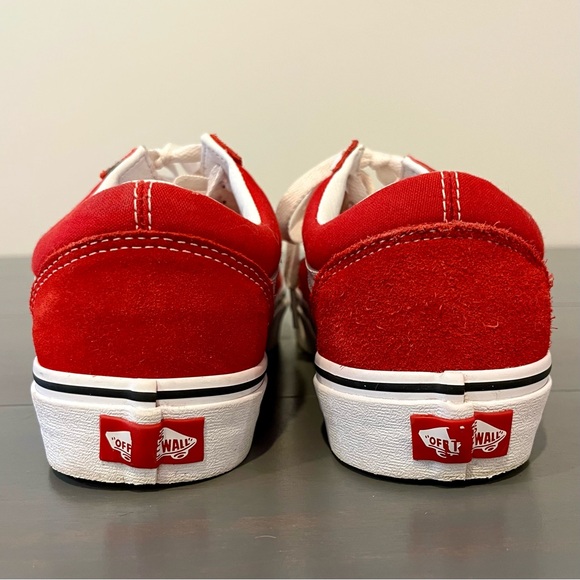 Vans Old Skool Skate Unisex Off The Wall Red  Shoes Sneakers Size M8 W 9.5 - Picture 2 of 8